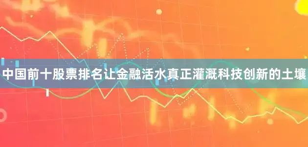 中国前十股票排名让金融活水真正灌溉科技创新的土壤